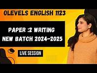 Video thumbnail for OLevels English 1123 Paper 2 Writing
