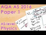Video thumbnail for AQA AS 2016 Paper 1 - AS-level Physics Past Paper