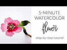 Video thumbnail for How to Paint the EASIEST Watercolor Flower | 5-Minute Loose Floral Tutorial for Beginners