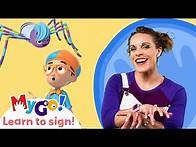 Video thumbnail for Learn Sign Language with Blippi Wonders! | Spiderweb | MyGo! | ASL for Kids