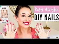 Video thumbnail for KISS ACRYLIC NAIL KIT TUTORIAL - EASY AT HOME NAILS