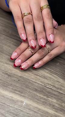 Video thumbnail for Red French Tip Nails: Nail Art and Beauty Inspiration
