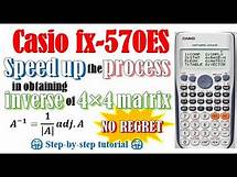 Video thumbnail for Inverse of 4x4 matrix (fx-570/991ES, fx-570VN)