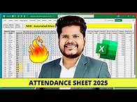 Video thumbnail for Automated 🔥 attendance sheet in excel (download template) | Attendance sheet