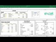 Video thumbnail for How to automate Accounting Ledger, Trial Balance, Income Statement, Balance Sheet in Excel | English