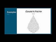 Video thumbnail for Concrete Poetry Examples