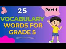 Video thumbnail for 25 Vocabulary Words for Grade 5 and their meaning