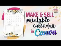 Video thumbnail for How To Create Printable Calendar In Canva (FREE Calendar 2024 Canva Template)