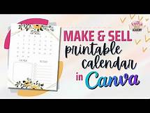 Video thumbnail for How To Create Printable Calendar In Canva (FREE Calendar 2024 Canva Template)