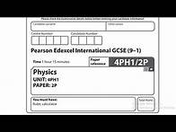 Video thumbnail for Pearson Edexcel International GCSE Physics 4PH1 2P Paper 2 January 2023 Solution 1/8