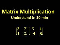 Video thumbnail for Learn How To Multiply Matrices FAST