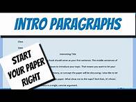 Video thumbnail for Sentence by Sentence Guide to Writing an Introductory Paragraph