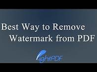 Video thumbnail for Best and Easy Way to Remove Watermark from PDF