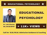 Video thumbnail for B.Ed. topic : Educational Psychology