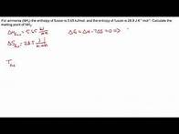 Video thumbnail for Thermo Tutorial Video - Calculate melting point from thermodynamic data