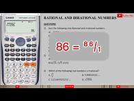 Video thumbnail for Distinguish Rational and Irrational numbers | CASIO fx-991ES plus | #education #casio