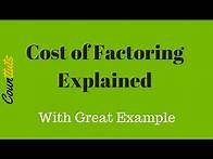 Video thumbnail for Cost of Factoring | Explained with Example