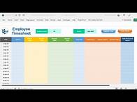 Video thumbnail for Automated Employee Timesheet Template in Excel