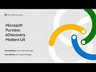 Video thumbnail for Microsoft Purview eDiscovery Modern UX