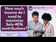 Video thumbnail for Income Needed to Max Out 2024 Solo 401k Contributions for Partnership/Multi-Member LLC/1065/K-1