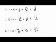 Video thumbnail for How to Add Fractions KS2 common and different denominators. Adding fractions basics.