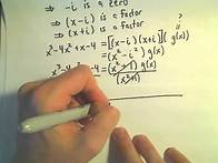 Video thumbnail for Factor Polynomial Given a Complex / Imaginary Root