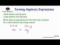 Video thumbnail for Forming Algebraic Expressions - Corbettmaths