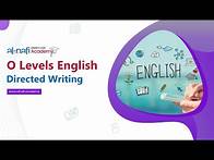 Video thumbnail for O Level English: Mastering Directed Writing