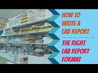Video thumbnail for How to Write a Lab Report The Right Lab Report Format