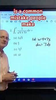 Video thumbnail for U-SUBSTITUTION for DEFINITE Integrals...CHANGE the LIMITS of INTEGRATION! #maths #apcalculus