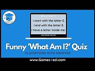 Video thumbnail for Funny What Am I? Quiz | 10 Riddles With Answers