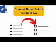 Video thumbnail for How to Convert Bullet Points To Checkbox in Word [EASY]