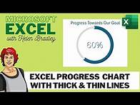 Video thumbnail for Excel: Create Progress Circle Chart with Thick & Thin Lines