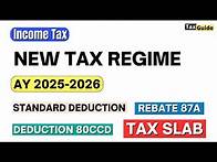 Video thumbnail for New Tax Slab FY 2024-25 / AY 2025-26 | Income Tax Slab for FY 2024-25 | New Tax Regime AY 2025-2026