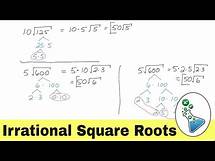 Video thumbnail for Irrational Square Roots - Simplifying, Factoring & More