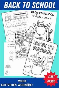 Video thumbnail for Back to School Week Activities Worksheet for First Grade