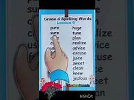Video thumbnail for GRADE 4 SPELLING WORDS LESSON 5