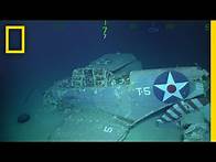 Video thumbnail for Wreckage of WWII Aircraft Carrier U.S.S. Lexington Found in Coral Sea | National Geographic