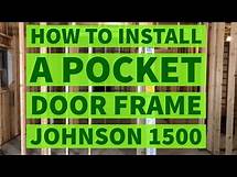 Video thumbnail for How To Install a Pocket Door Frame Johnson Hardware 1500 Kit