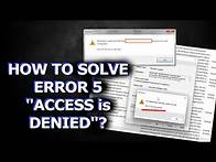 Video thumbnail for How to fix Error 5 access denied in windows 11? Windows Update Fix