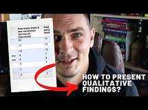 Video thumbnail for How to present qualitative findings