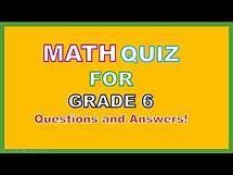 Video thumbnail for Math Quiz for kids| check your knowledge of math| 6th grader math test