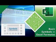 Video thumbnail for Excel | Basic Symbols in Formulas