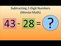 Video thumbnail for Subtracting 2-digit numbers | Mental math