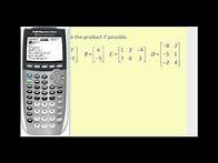 Video thumbnail for Matrix Multiplication on the TI83/84