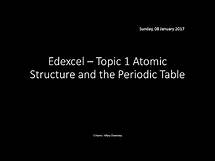 Video thumbnail for EDEXCEL Topic 1 Atomic structure and the periodic table REVISION