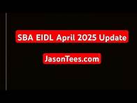 Video thumbnail for SBA EIDL Forgiveness and Hardship Update April 2025. Schedule a consult at JasonTees.com.