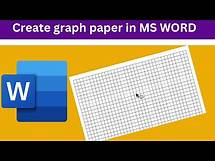 Video thumbnail for How to make grid paper in Microsoft Word|How to create graph paper in Word