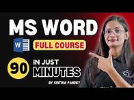 Video thumbnail for MS Word Full Course in Just 90 Minutes | MS Word one shot video tutorial for beginners | CTA