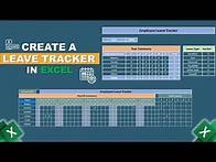 Video thumbnail for How to Create Leave Tracker in Excel